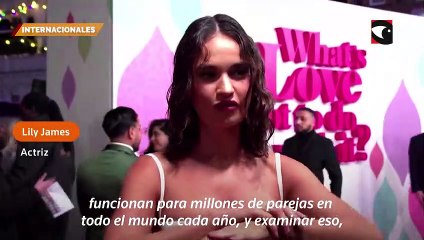 Lily James y Shazad Latif, los protagonistas de la nueva película "¿What's Love Got to Do with It?"