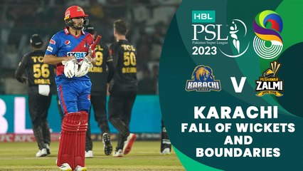 Let's Recap Karachi King's Fall of Wickets And Boundaries | Match 2 | HBL PSL 8 | MI2T