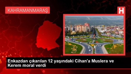 Enkazdan çıkarılan 12 yaşındaki Cihan'a Muslera ve Kerem moral verdi