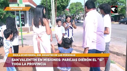 San Valentín en Misiones parejas dieron el Sí toda la provincia