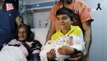 Depremzede hamile kadın, yüzer hastaneye dönüştürülen askeri gemide doğum yaptı
