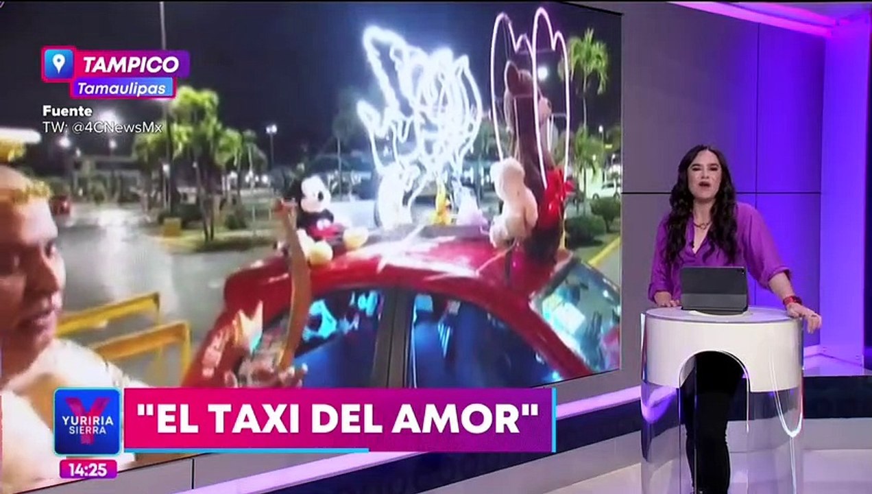 El "taxi del amor" recorre las calles de Tampico en busca de enamorados