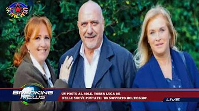 Un posto al sole, torna Luca De nelle nuove puntate: 'Ho sofferto moltissimo'
