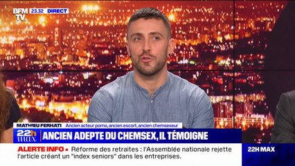 "C'est une chute, on perd les repères, c'est indescriptible": ancien adepte du chemsex, Mathieu Ferhati témoigne