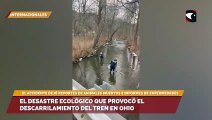 El desastre ecológico que provocó el descarrilamiento del tren en Ohio