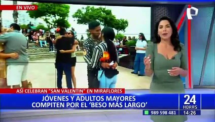 Miraflores celebra San Valentin con curioso concurso llamado "Besotón"