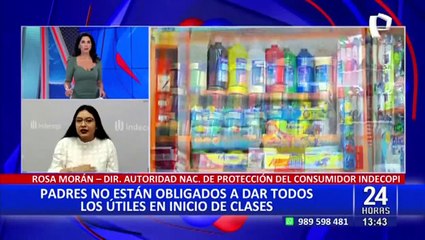 Indecopi señala que padres no están obligados a dar todos los útiles en inicio de clases