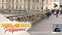 Love padlocks bridge sa Paris, France, dinarayo ng mga magkasintahan at magkaibigan