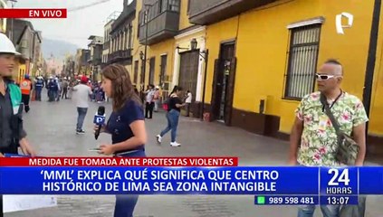 Municipalidad de Lima explica que significa que el Centro de Lima sea “Zona intangible”