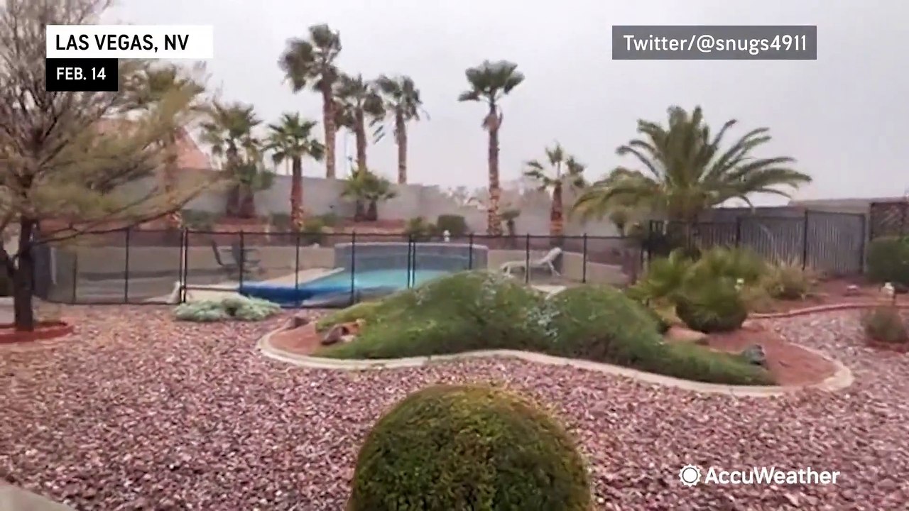 Snowflakes prompt surprise in Las Vegas video Dailymotion