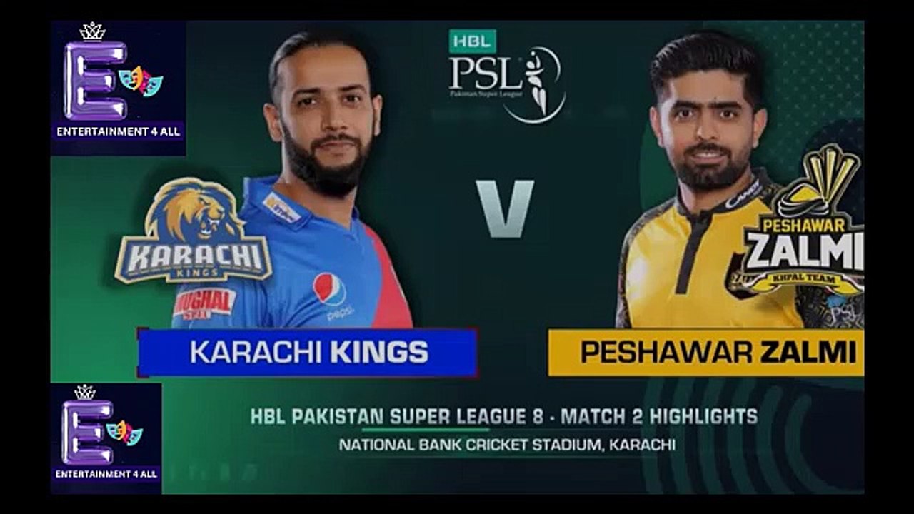 PSL 8 Match 2 Highlights- Karachi kings vs Peshawar Zalmi