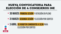 Aprueban nueva convocatoria para selección de consejeros electorales