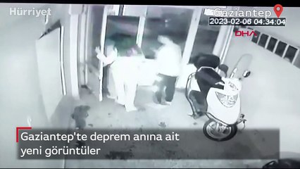 Gaziantep'te deprem anına ait yeni görüntüler