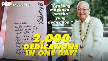 Ricky Lee KINA-CAREER ANG PAGSULAT ng dedications sa kanyang readers | PART 1 | PEP Exclusives