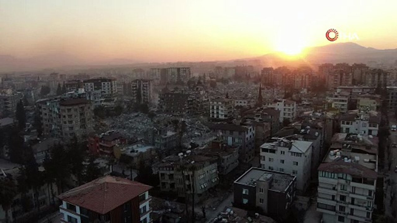 Depremin 10'uncu gününde Hatay'daki yıkım havadan görüntülendi