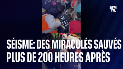 Download Video: Des miraculés sortis des décombres plus de 200 heures après le séisme en Turquie