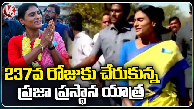 YS Sharmila Praja Prasthanam Padayatra Continues In Jangaon ,Yatra Reached 237th day | V6 News