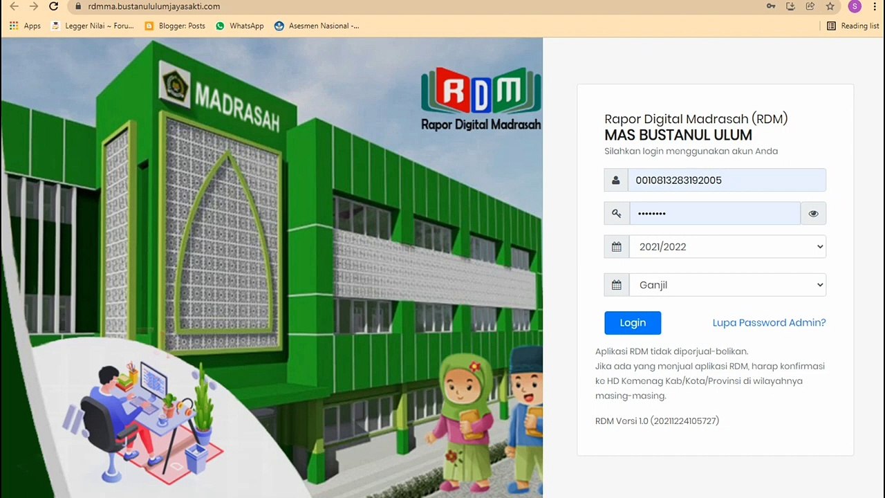 Cara Mengisi Nilai RDM  ||  Tutorial Rapor Digital Madrasah Bustanul Ulum