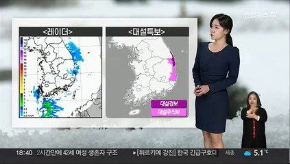 [날씨] 오늘 동해안 중심 눈·비…내일 중서부 눈 조금