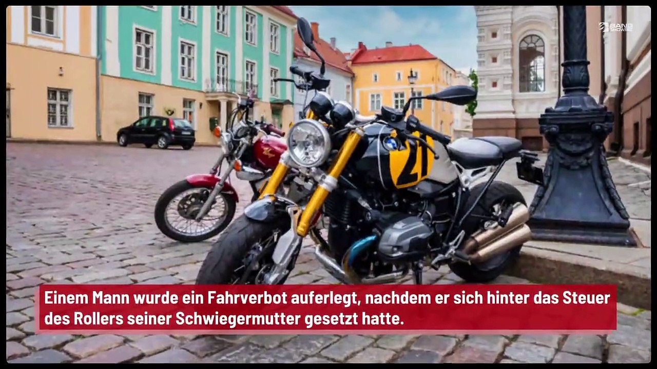 Mann erhält Fahrverbot, nachdem er den Motorroller seiner Schwiegermutter gestohlen hat