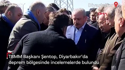 TBMM Başkanı Şentop, Diyarbakır'da deprem bölgesinde incelemelerde bulundu
