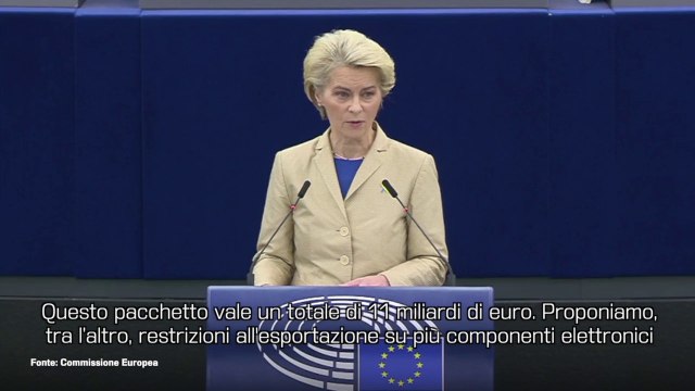 Ucraina, Von der Leyen Nuove sanzioni da 11 miliardi alla Russia