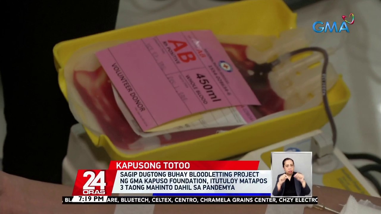 "Sagip Dugtong Buhay Bloodletting Project" ng GMA Kapuso Foundation,itutuloy matapos 3 taong mahinto dahil sa pandemya | 24 Oras