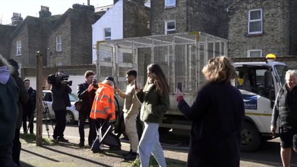 Banksy's Valentine's Day themed artwork has been removed - less than 24 hours after it first appeared