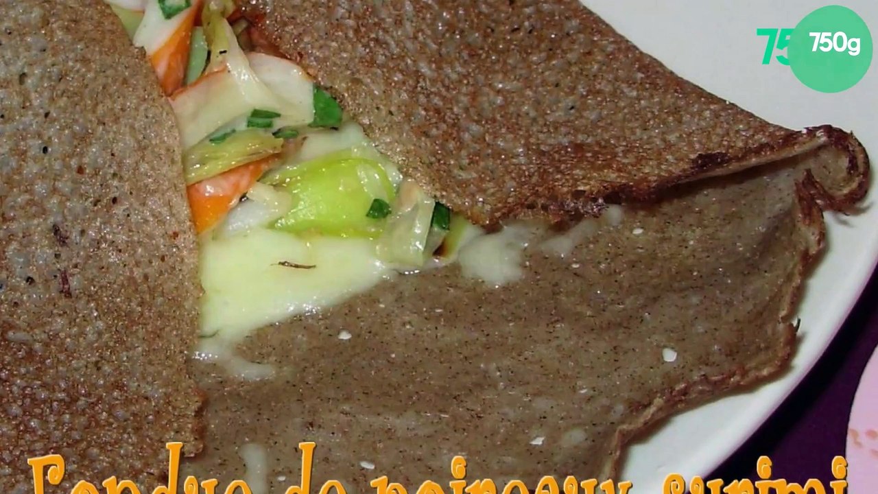 Galette à la fondue de poireaux et au surimi Vidéo Dailymotion