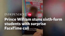 Prince William stuns sixth-form students with surprise FaceTime call