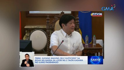 Kayang maging self-sufficient sa bigas ng bansa sa loob ng 2 taon kasama ng ilang pagbabago -- PBBM | Saksi