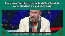 Francesco Facchinetti perde le staffe a Fuori dal coro, Giordano e il pubblico basiti