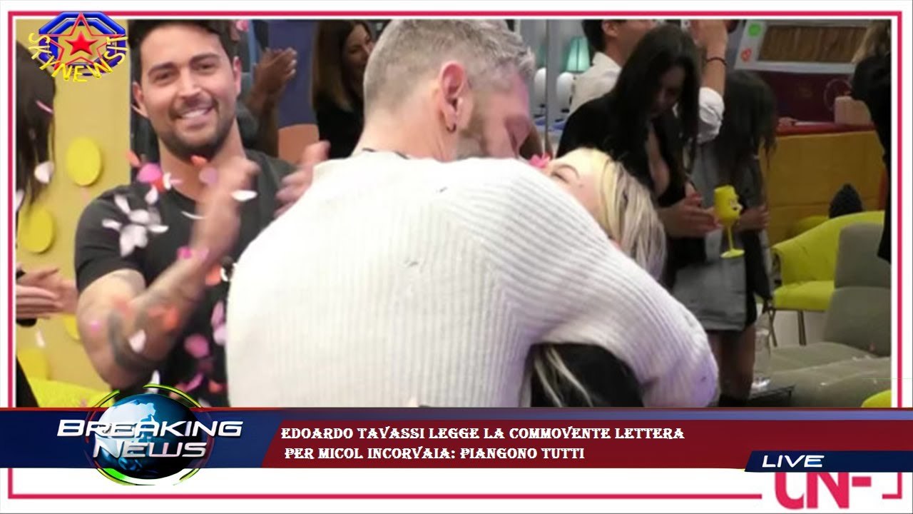 Edoardo Tavassi legge la commovente lettera  per Micol Incorvaia: piangono tutti