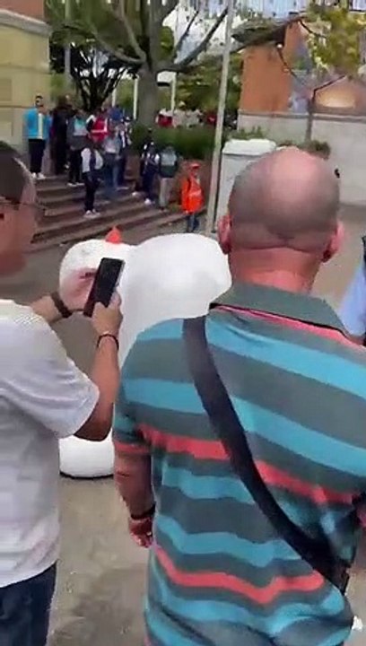Paloma de Juan Carlos Upegui molesta a marchantes