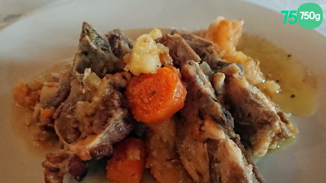 Poitrine d'agneau aux navets jaunes boules d'Or