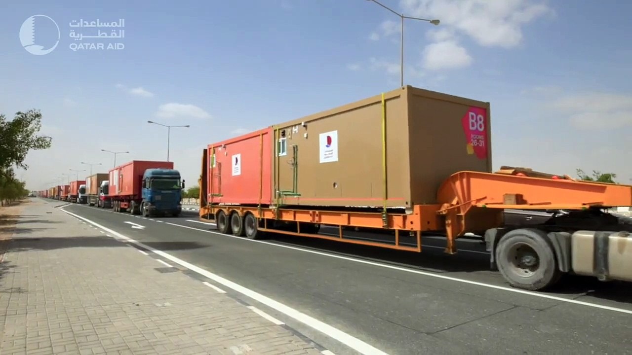 قطر تبدأ شحن منازل كأس العالم المتنقلة للناجين من زلزال تركيا
