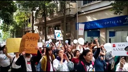 Manifestación del personal de Sanidad en Santa Cruz de Tenerife
