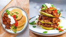BBQ Pulled pork With Sweet Corn Pancakes
