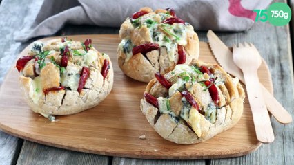 Mini-pains hérisson à la Fourme d'Ambert