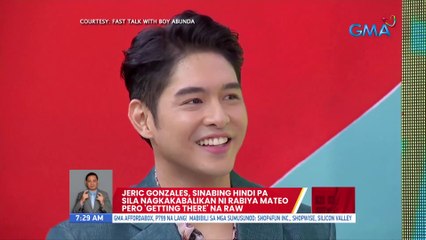 Jeric Gonzales, sinabing hindi pa sila nagkakabalikan ni Rabiya Mateo pero 'Getting There' naraw | UB