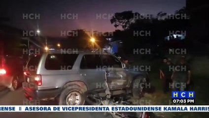 Fuerte accidente vial deja dos personas gravemente heridas en Santa Bárbara