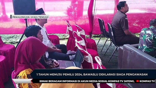 Satu Tahun Menuju Pemilu 2024, Bawaslu Pekalongan Deklarasi SIaga Pengawasan