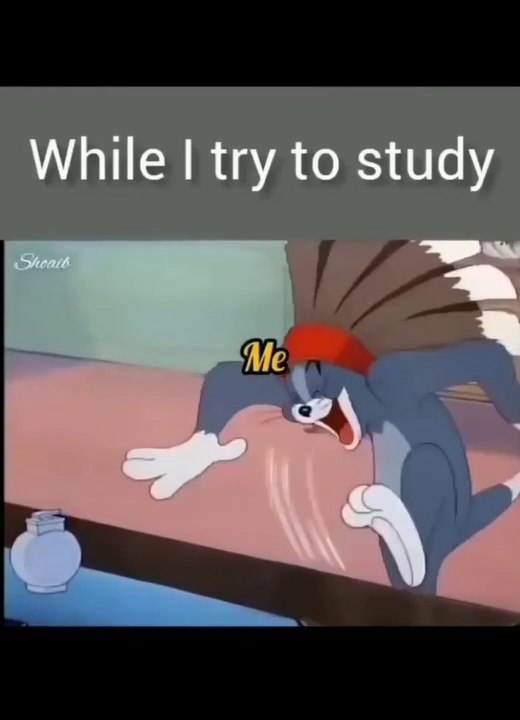 When Tom try to study