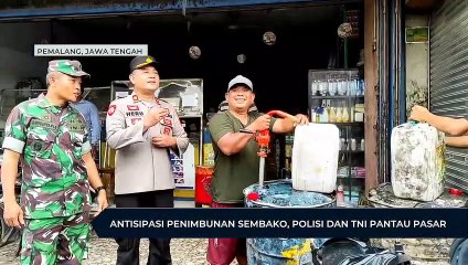 Antisipasi Penimbunan Sembako, Polisi dan TNI Pantau Pasar Tradisional di Pemalang