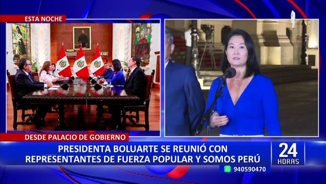 Dina Boluarte se reunió con representantes de Fuerza Popular y Somos Perú