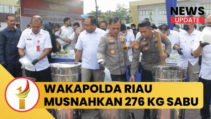 Wakapolda Riau Musnahkan 276 Kg Sabu Hasil Penindakan 5 Orang Pelaku