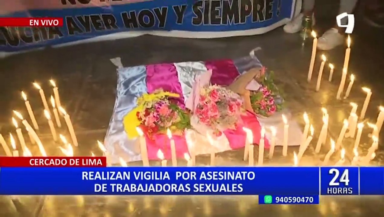 Cercado de Lima: realizan vigilia por asesinato de trabajadoras sexuales