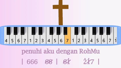 TUHAN AKU RINDU: PIANIKA ❲MELODICA❳ TUTORIAL | LAGU ROHANI