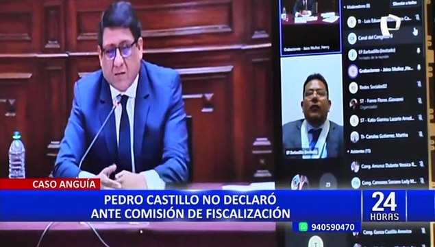 Pedro Castillo no declaró ante Comisión de Fiscalización por caso Anguía