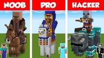 Minecraft NOOB vs PRO vs HACKER VILLAGER STATUE HOUSE BUILD CHALLENGE in Minecraft  Animation